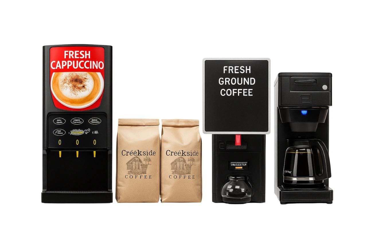 Hot & Cold Express Products in Hi Market Convenience Store